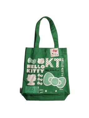 NEW Sanrio 2009 Hello Kitty Colors 35th Anniversary Tote Bag - Green Wish